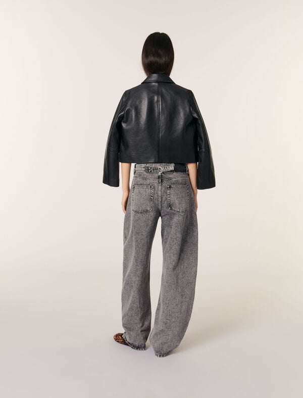 Maje Jean Ballon Gris