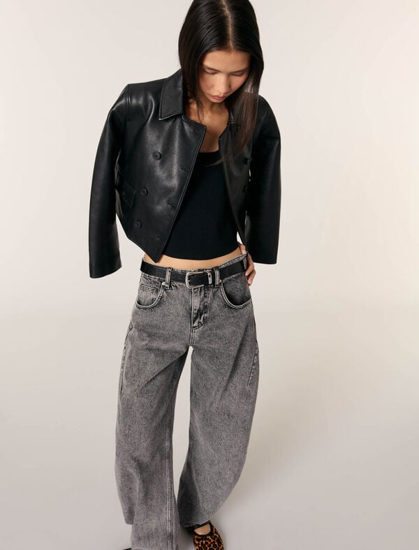 Maje Jean Ballon Gris