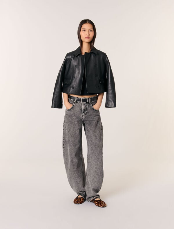 maje Jean ballon Gris