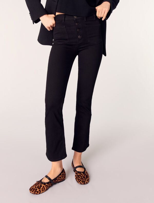 Maje Jean évasé Noir