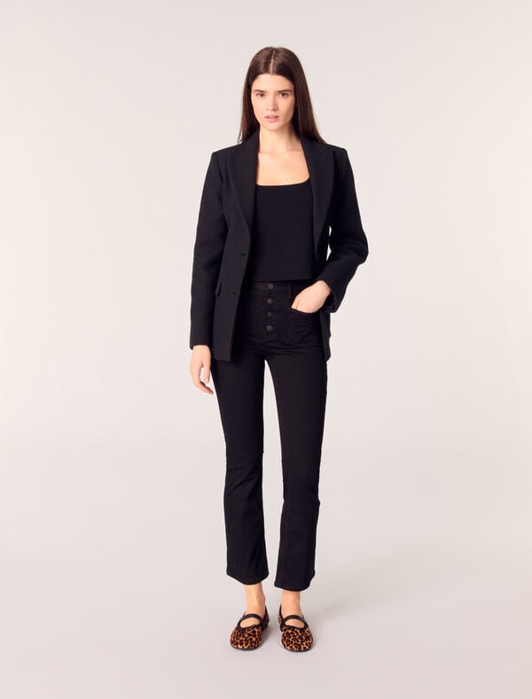 maje Jean évasé Noir