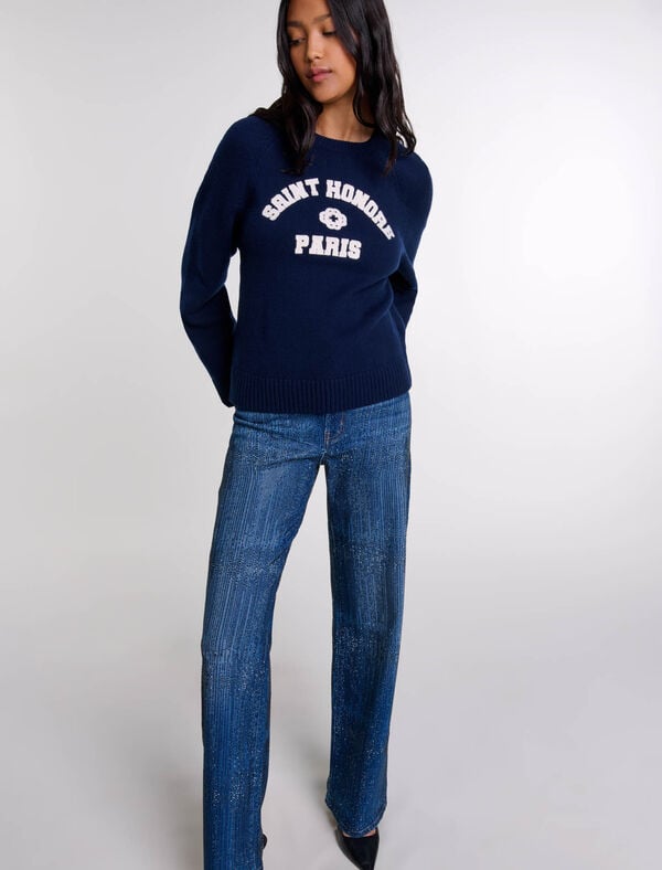 Maje Jean Strassé Bleu