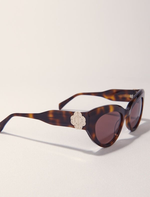 Maje Lunettes Cat Eye En Acétate Ecaille