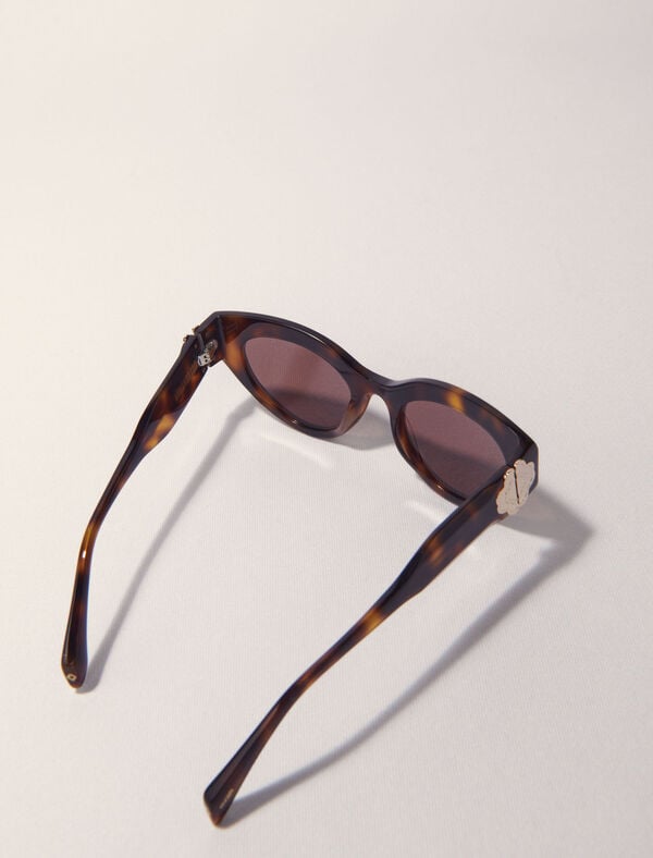 Maje Lunettes Cat Eye En Acétate Ecaille