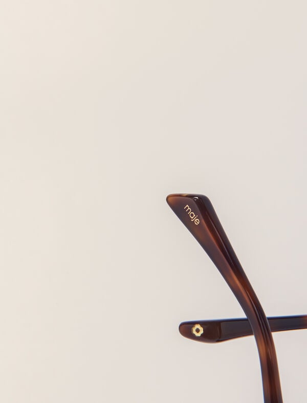 Maje Lunettes Cat Eye En Acétate Ecaille