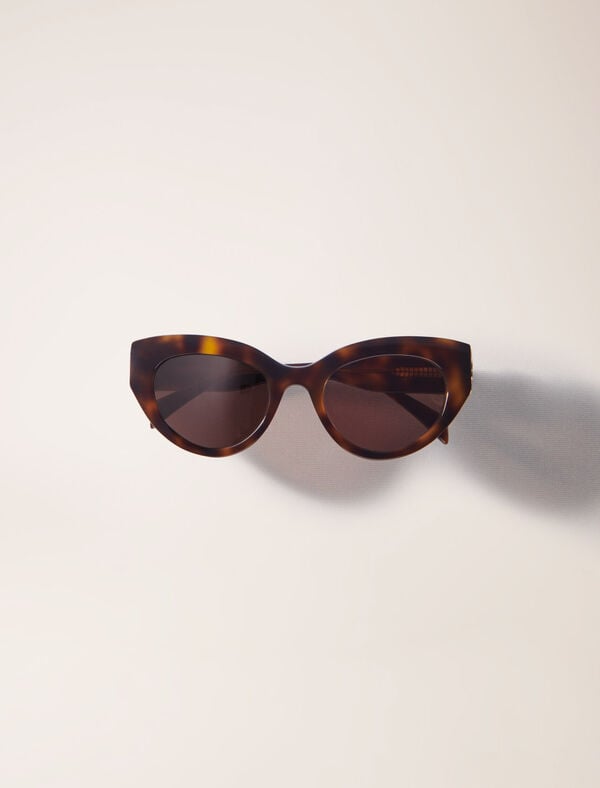 maje Lunettes cat eye en acétate Ecaille
