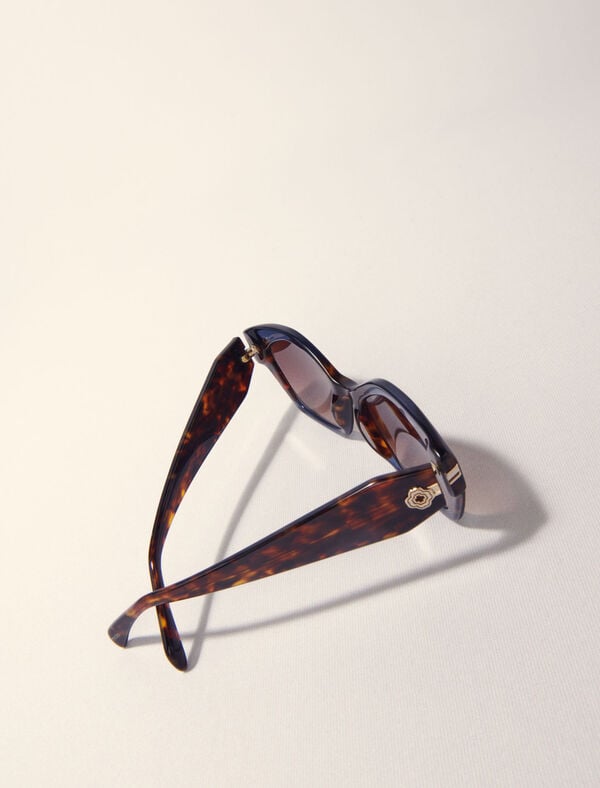 Maje Lunettes Cat Eye En Acétate MARINE/MARRON