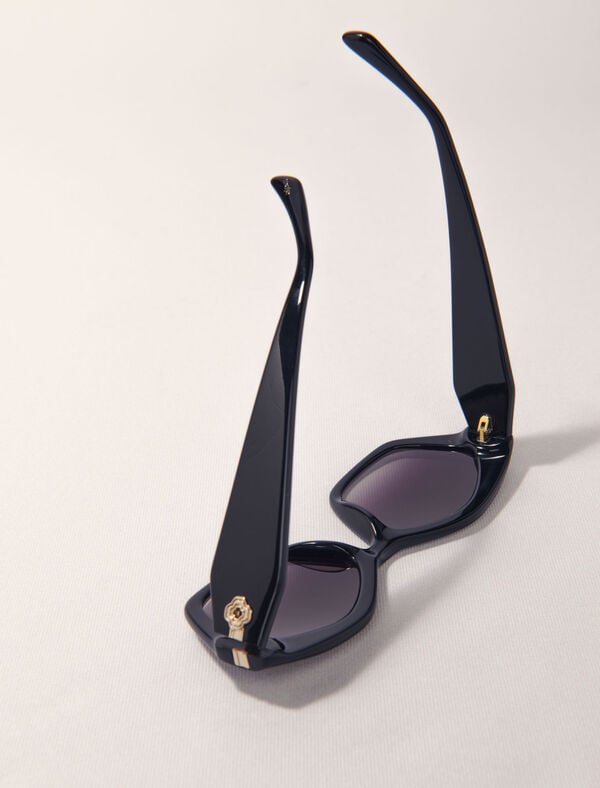 Maje Lunettes Cat Eye En Acétate Noir Noir