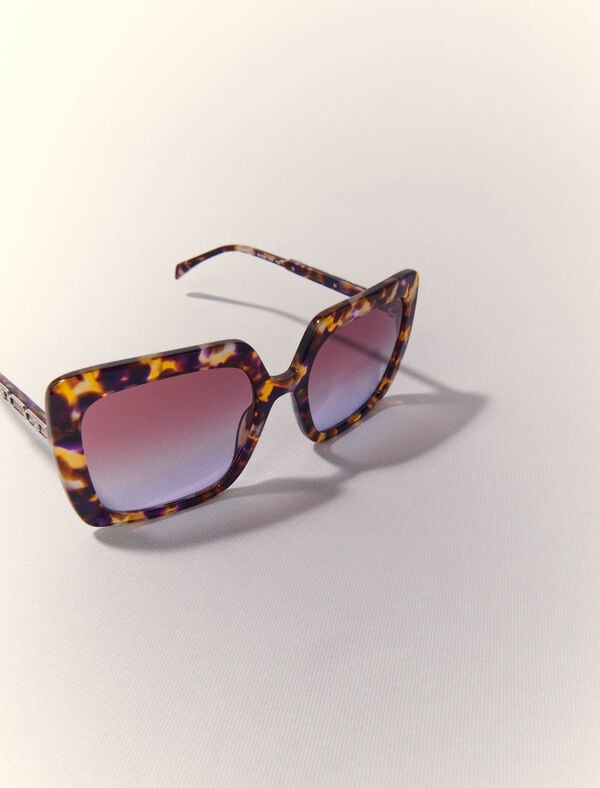 Maje Lunettes Rectangle En Acétate Ecaille