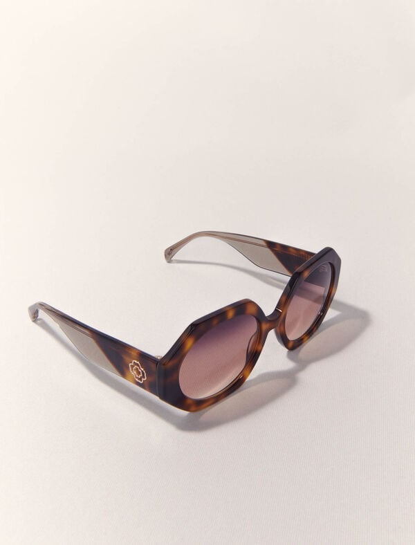 Maje Lunettes Rondes En Acétate ECAILLE CLAIRE