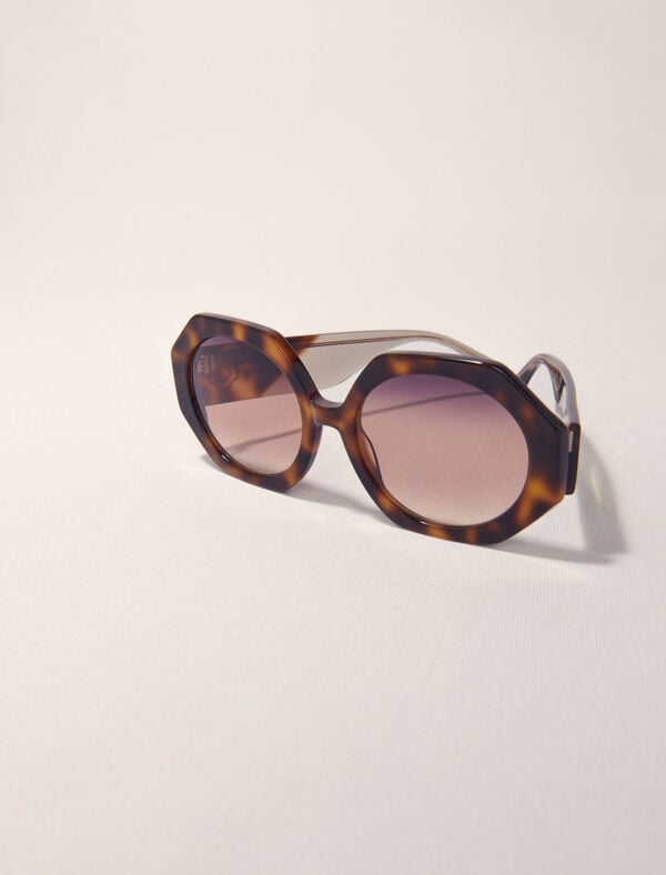 Maje Lunettes Rondes En Acétate ECAILLE CLAIRE