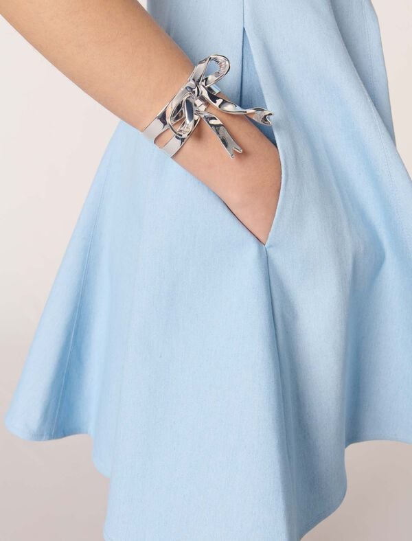 Maje Manchette Nœud Argentée Argent