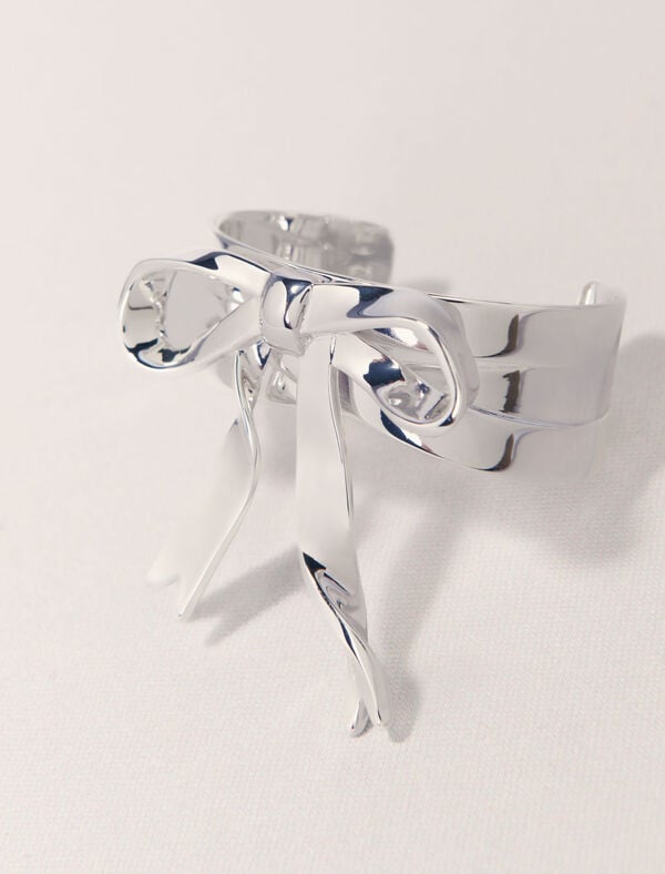 Maje Manchette Nœud Argentée Argent