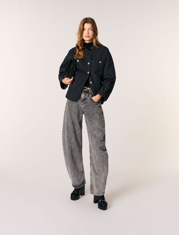 maje Manteau matelassé réversible Noir