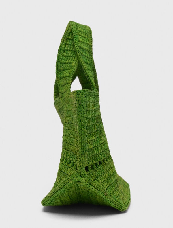 Maje Mini Cabas En Raphia Naturel Beige