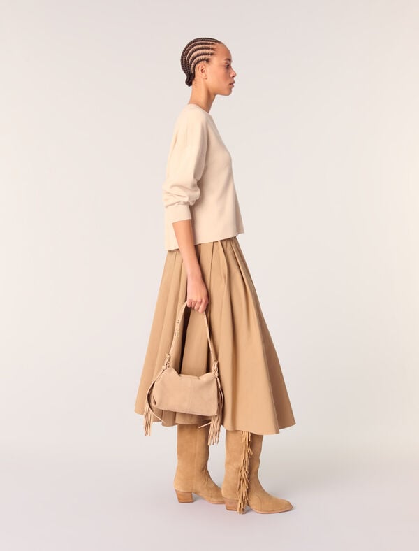 Maje Miss M Mini Suede Camel