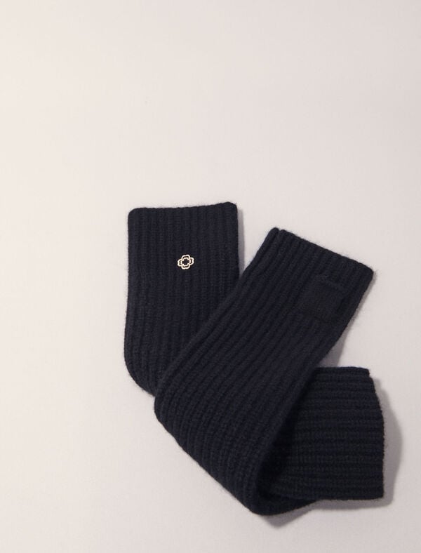 Maje Mitaines En Laine Et Cachemire Noir