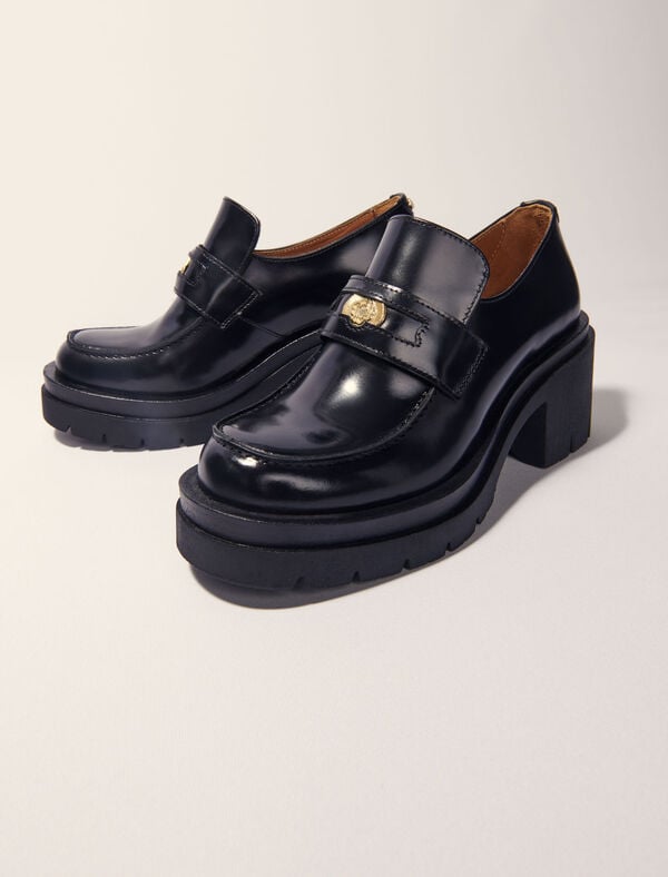 Maje Mocassins à Talons Noir
