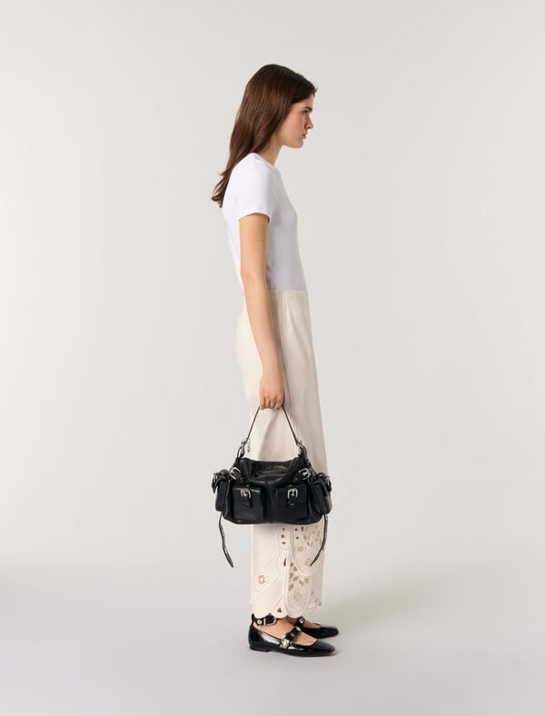 Maje Pantalon Brodé Ecru