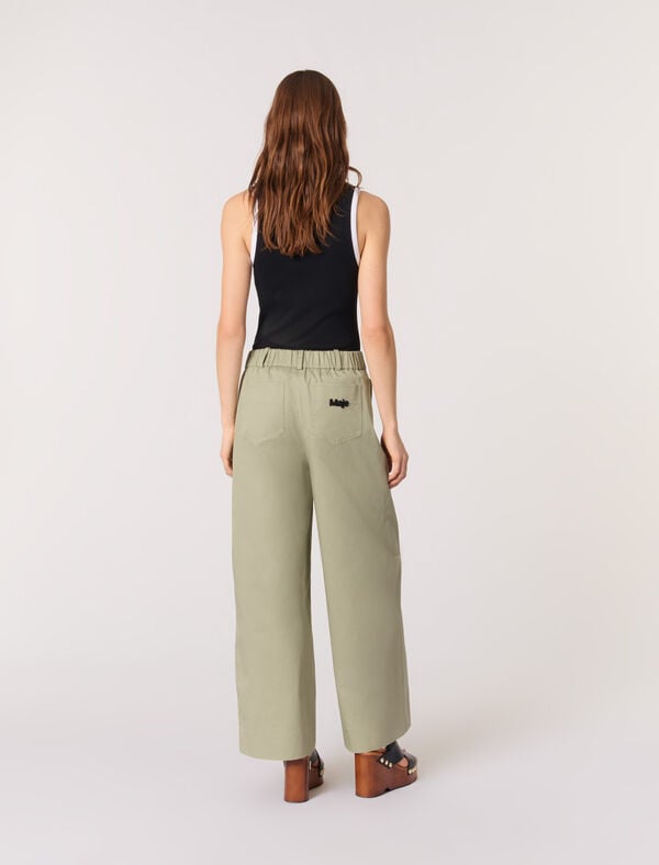 Maje Pantalon Cargo Kaki
