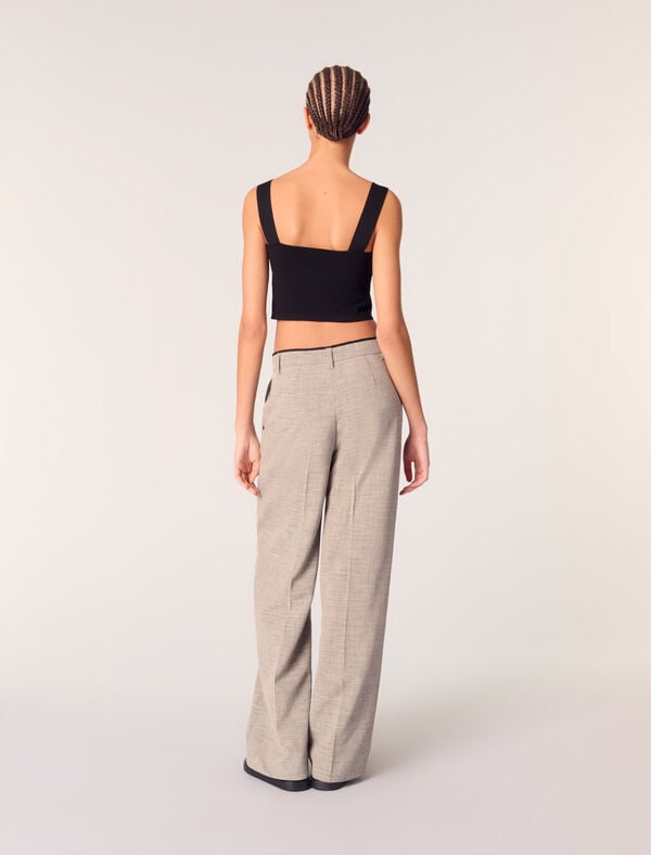 Maje Pantalon De Tailleur Droit Gris