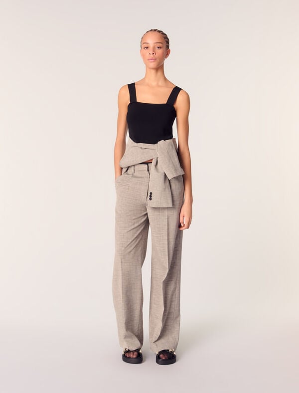 maje Pantalon de tailleur droit Gris