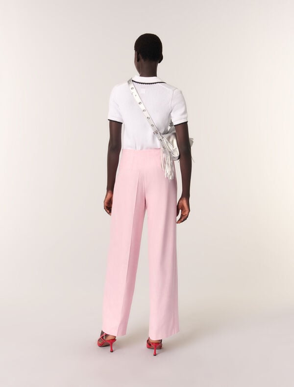 Maje Pantalon De Tailleur Rose