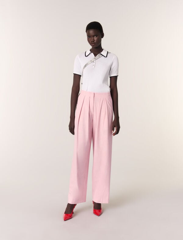 maje Pantalon de tailleur Rose