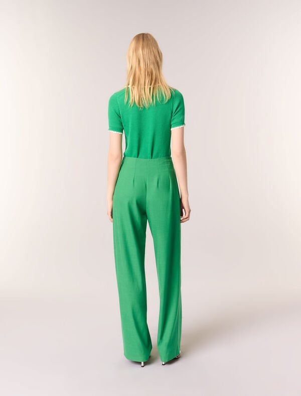 Maje Pantalon De Tailleur Vert