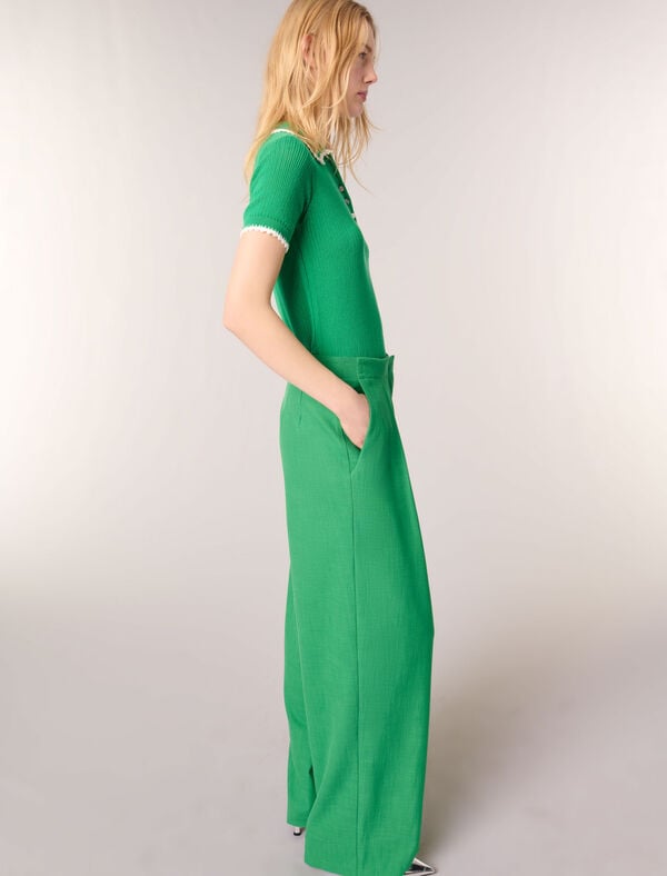 Maje Pantalon De Tailleur Vert