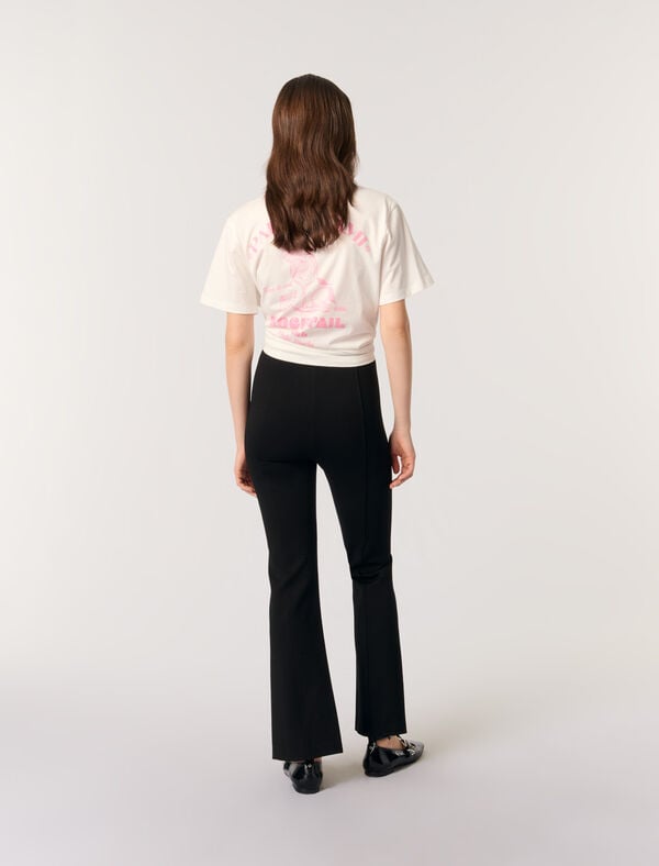 Maje Pantalon Fendu Noir