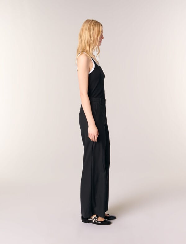 Maje Pantalon Flare Noir
