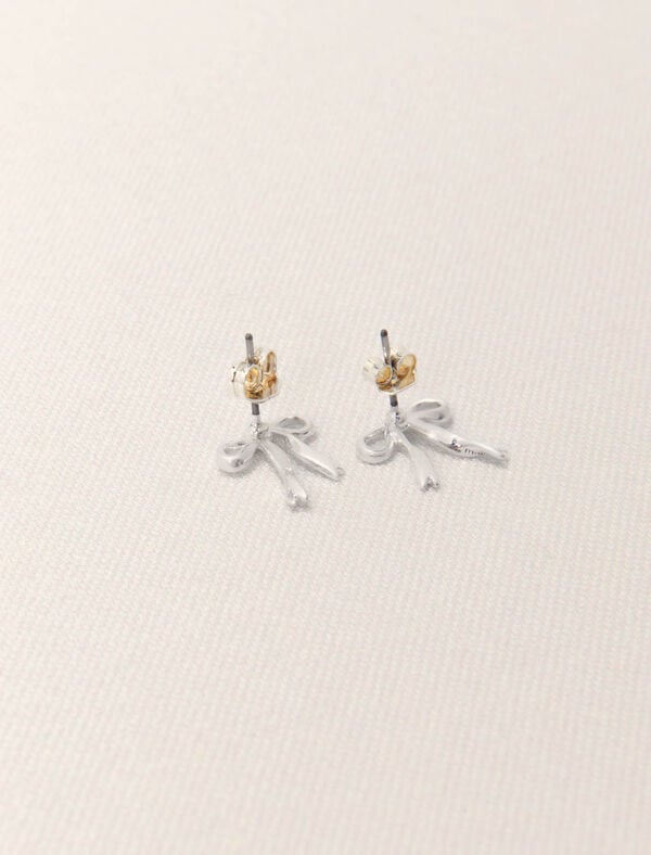 Maje Petites Boucles D'oreilles Nœud Argent