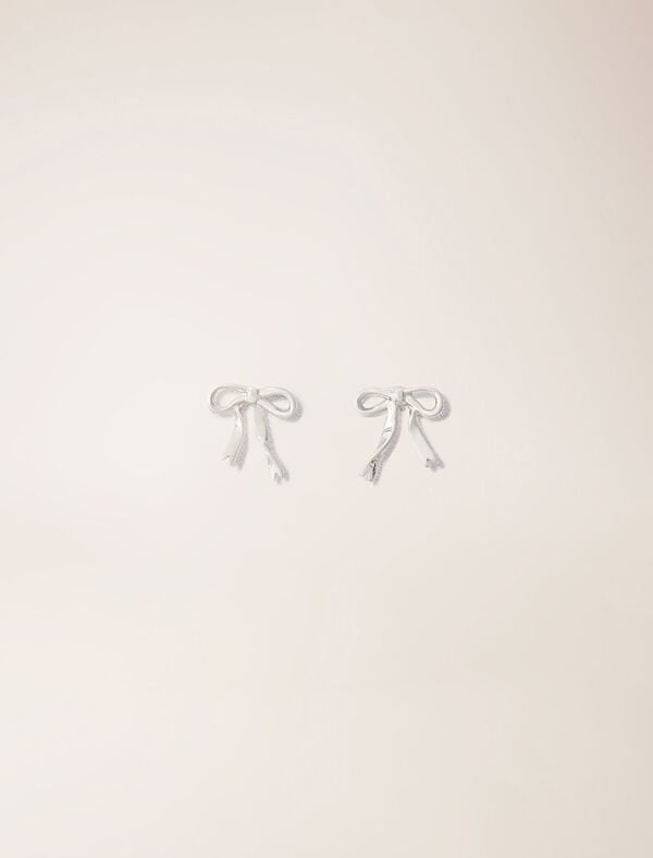 maje Petites boucles d'oreilles nœud Argent