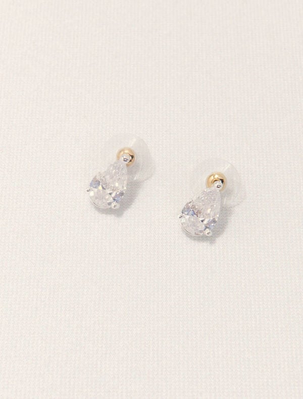 Maje Petites Boucles D'oreilles Strass Argent