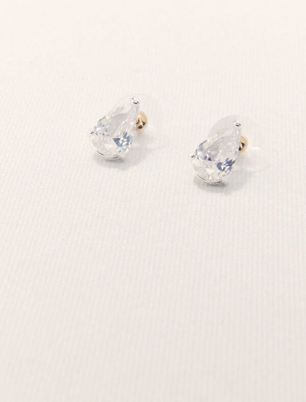 Maje Petites Boucles D'oreilles Strass Argent