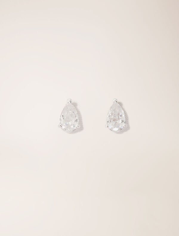 maje Petites boucles d'oreilles strass Argent