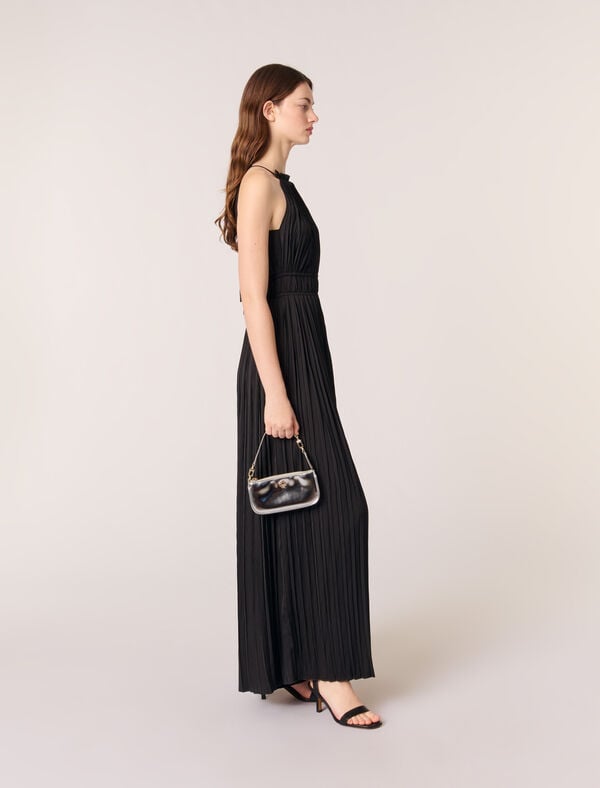 Maje Pochette En Cuir Miroir Argent