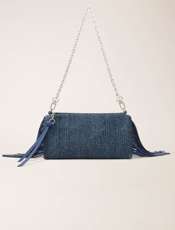 maje Pochette Miss M Pouch en denim Bleu
