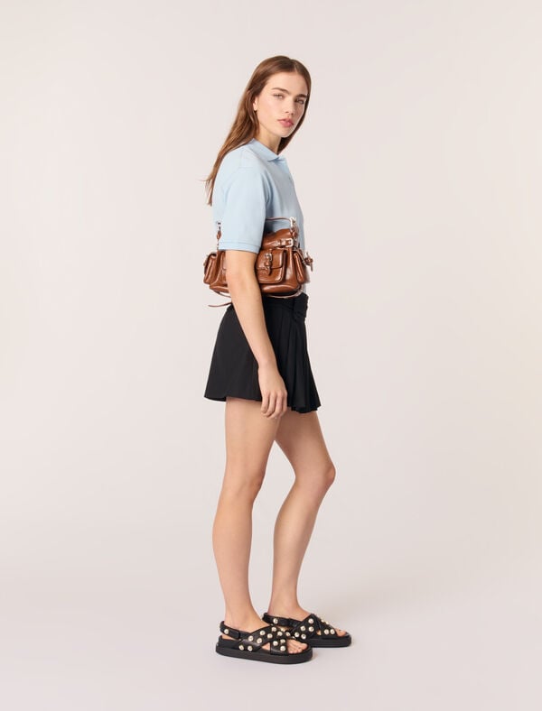 Maje Polo Avec Logo Patch Bleu Ciel