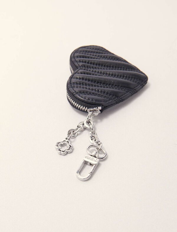 Maje Porte-monnaie Cœur Matelassé Noir