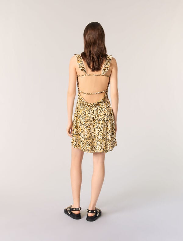 Maje Robe Courte Imprimé Leopard Imprime Leopard