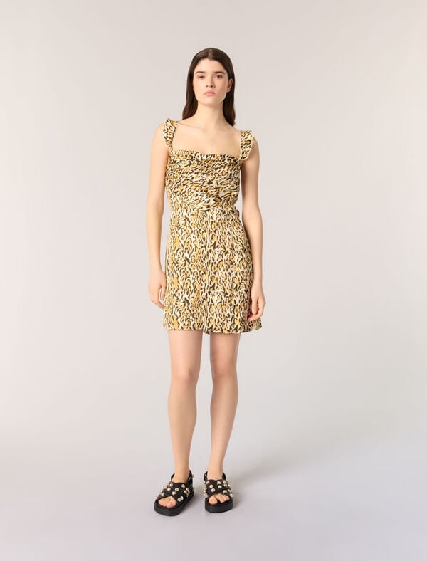 maje Robe courte imprimé leopard Imprime leopard
