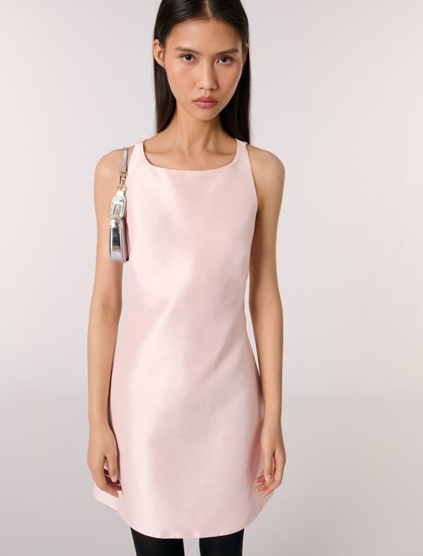 Maje Robe Dos Nu Rose Pale