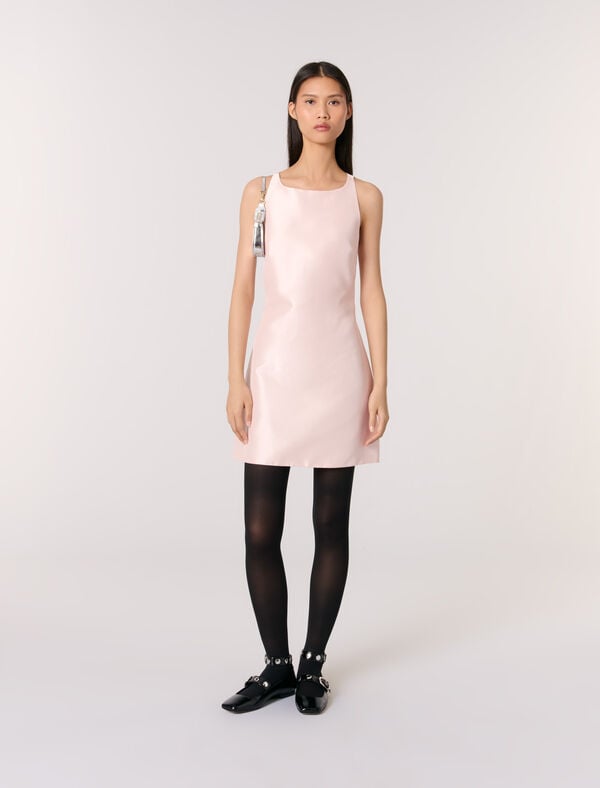 maje Robe dos nu Rose Pale