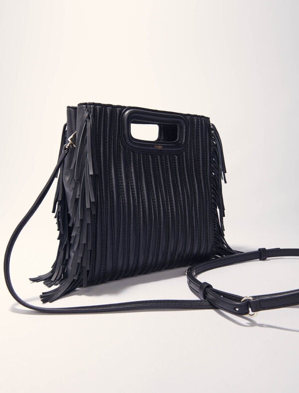 Maje Sac M En Cuir Matelassé Noir