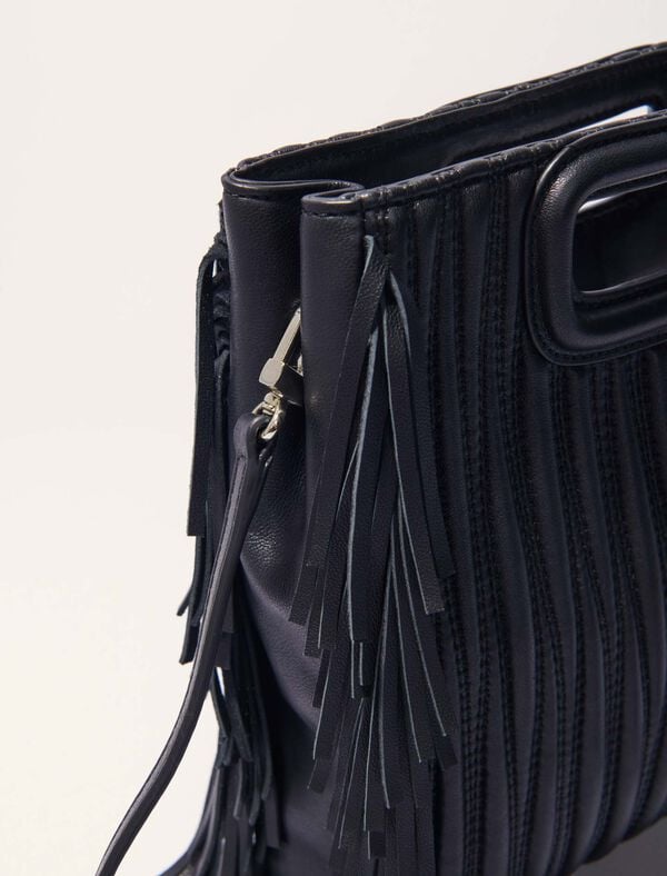 Maje Sac M En Cuir Matelassé Noir