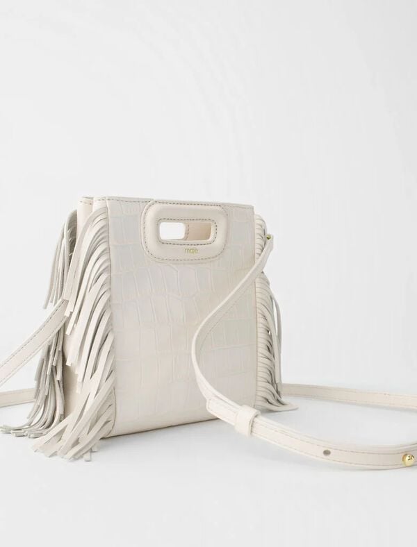 Maje Sac M Mini En Cuir Effet Croco Turquoise