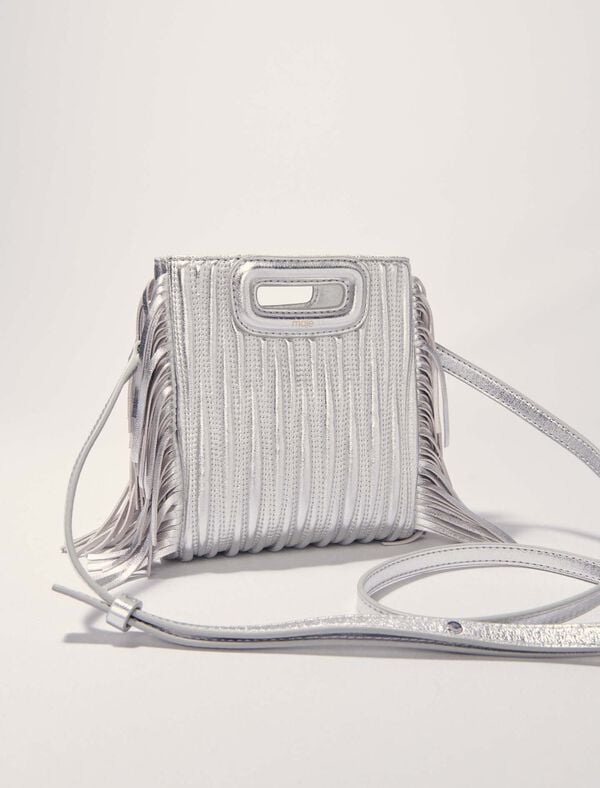 Maje Sac M Mini En Cuir Matelassé Métal Argent