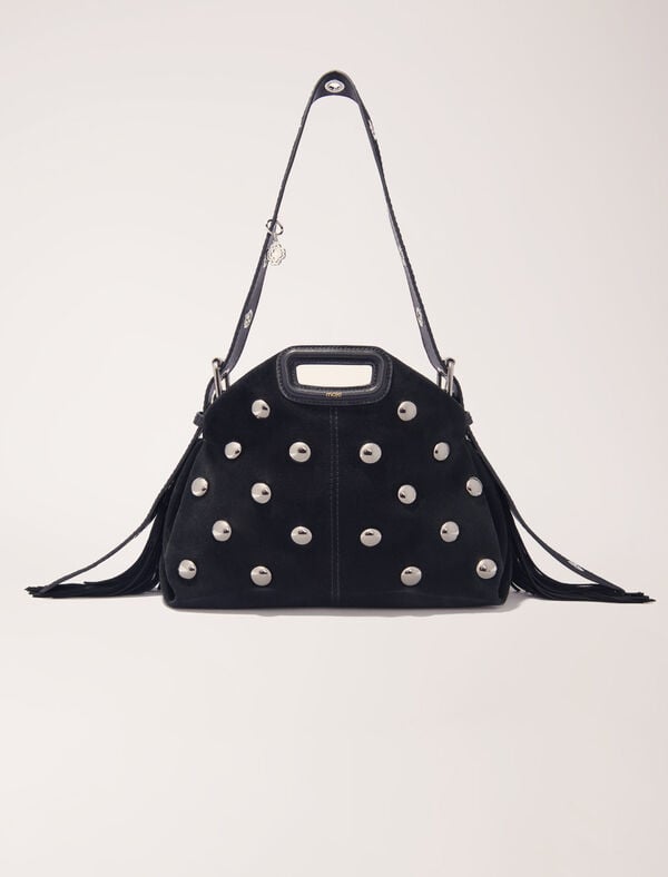 maje Sac Miss M en suède à studs Noir